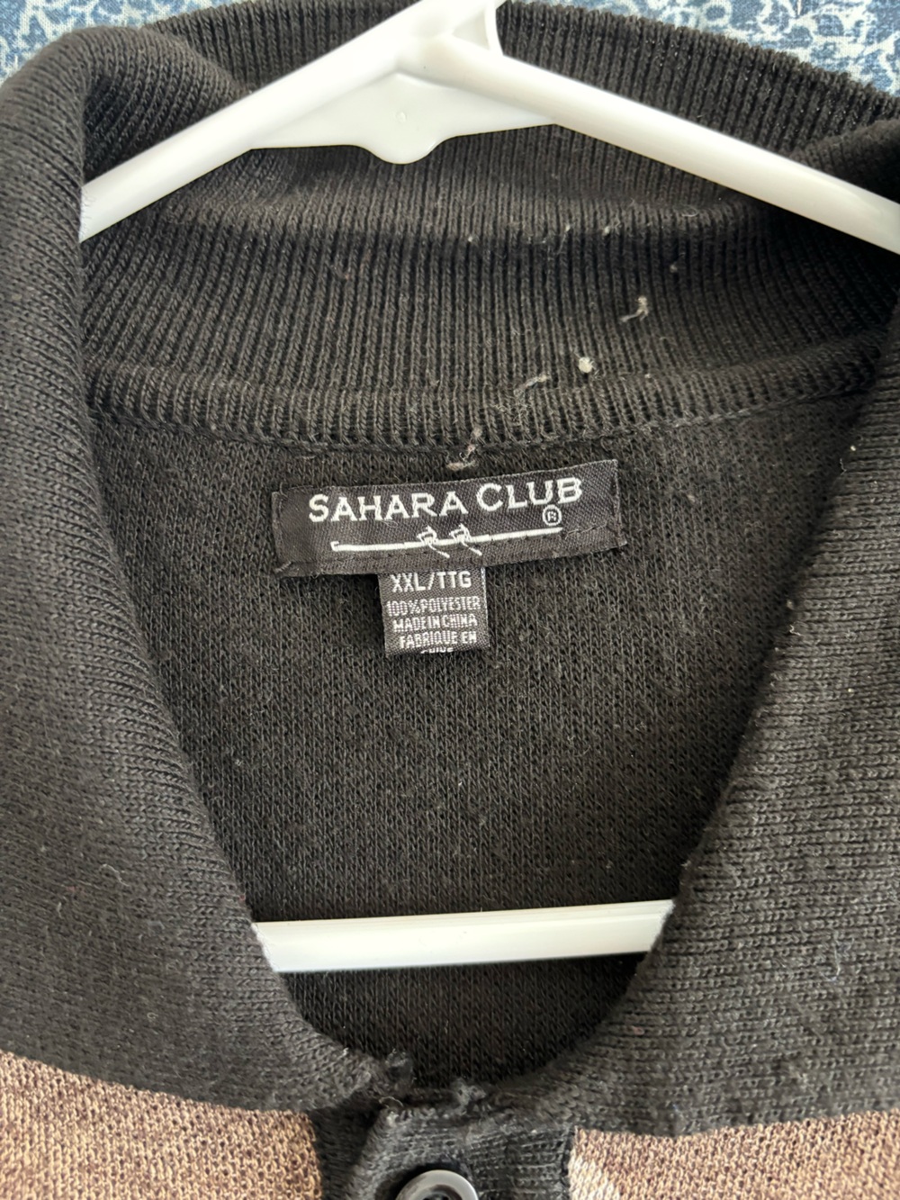 Sahara Club Men's Black and Brown Cardigan Sweater - XXL